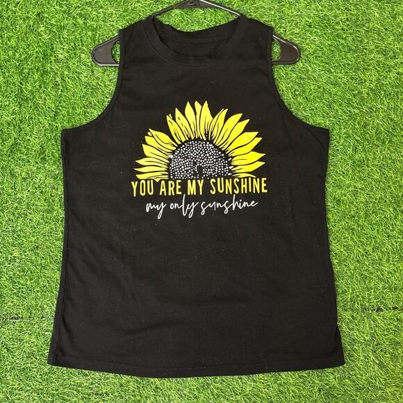 Women’s Black ‘You Are My Sunshine’ Graphic Tank - Picture 1 of 5